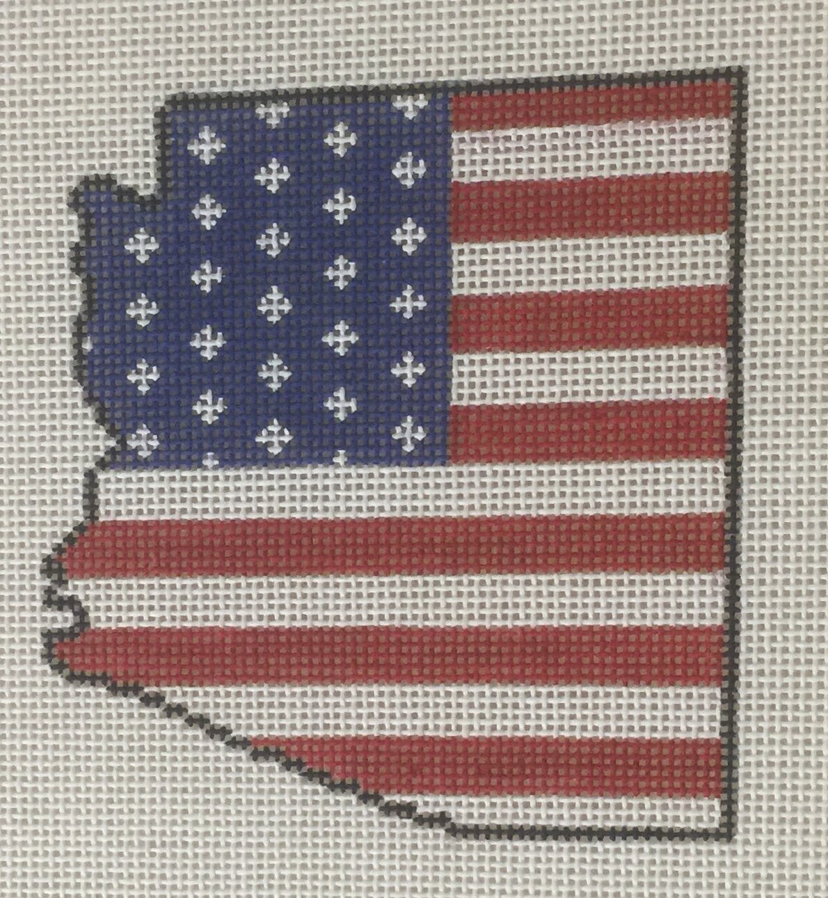 Arizona State Shaped US Flag