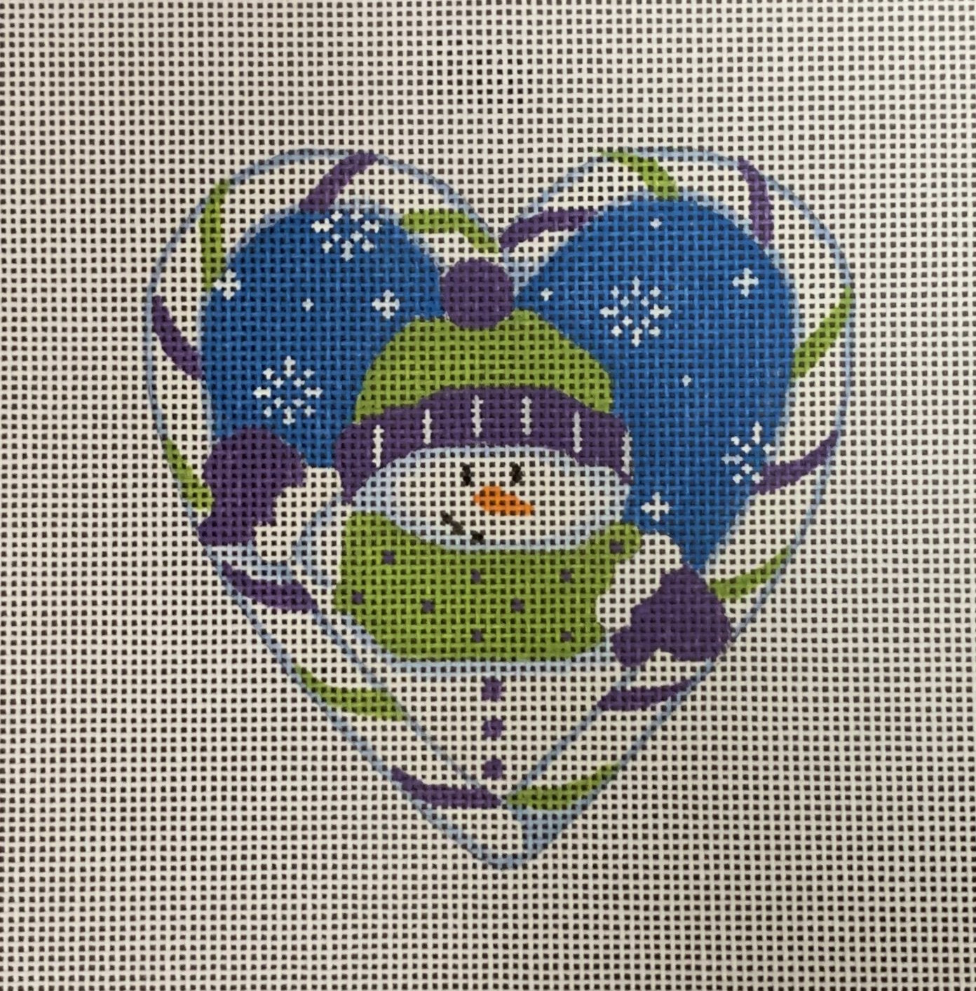 Candy Cane Heart - Snowman