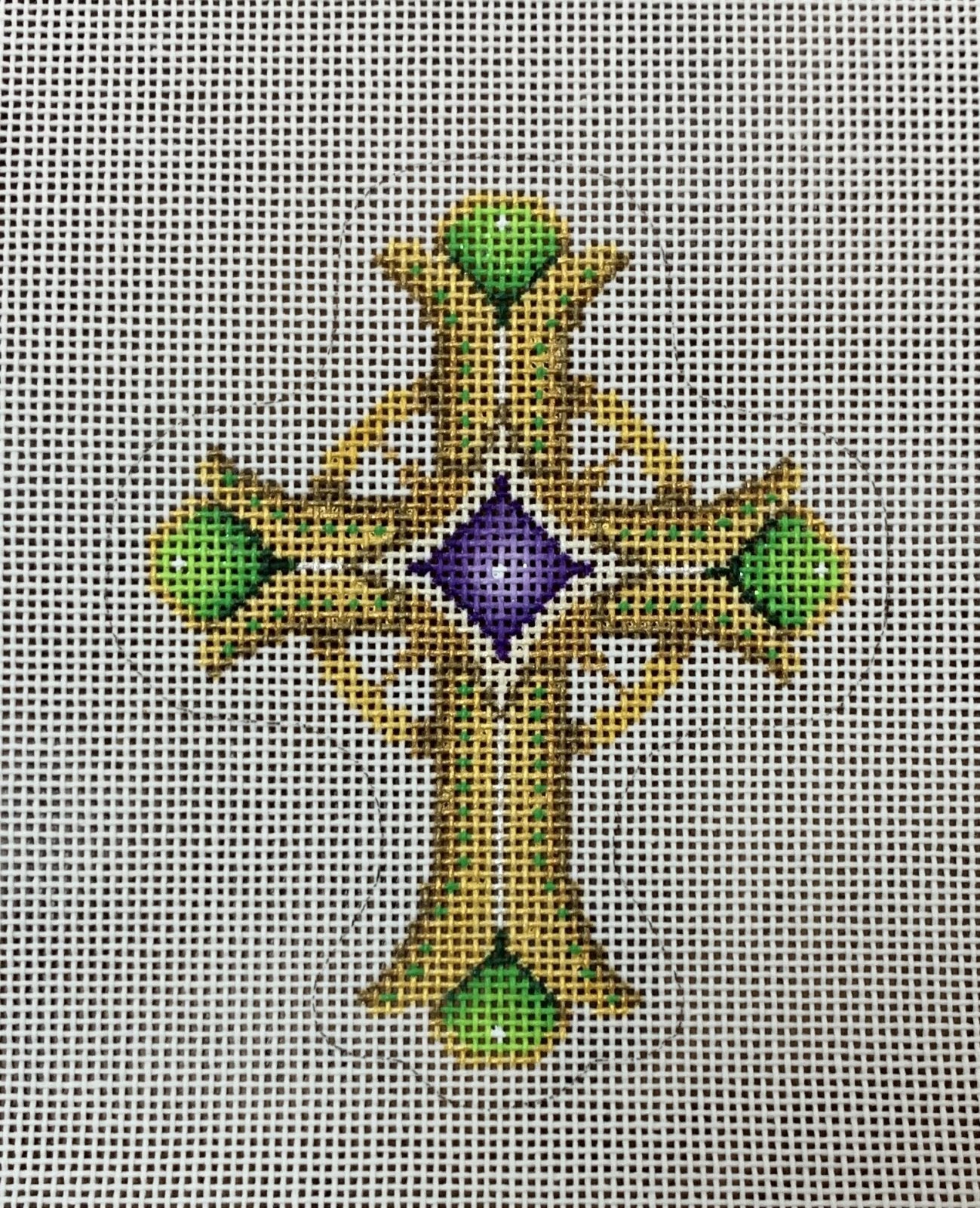 Cross - Gold and Green
