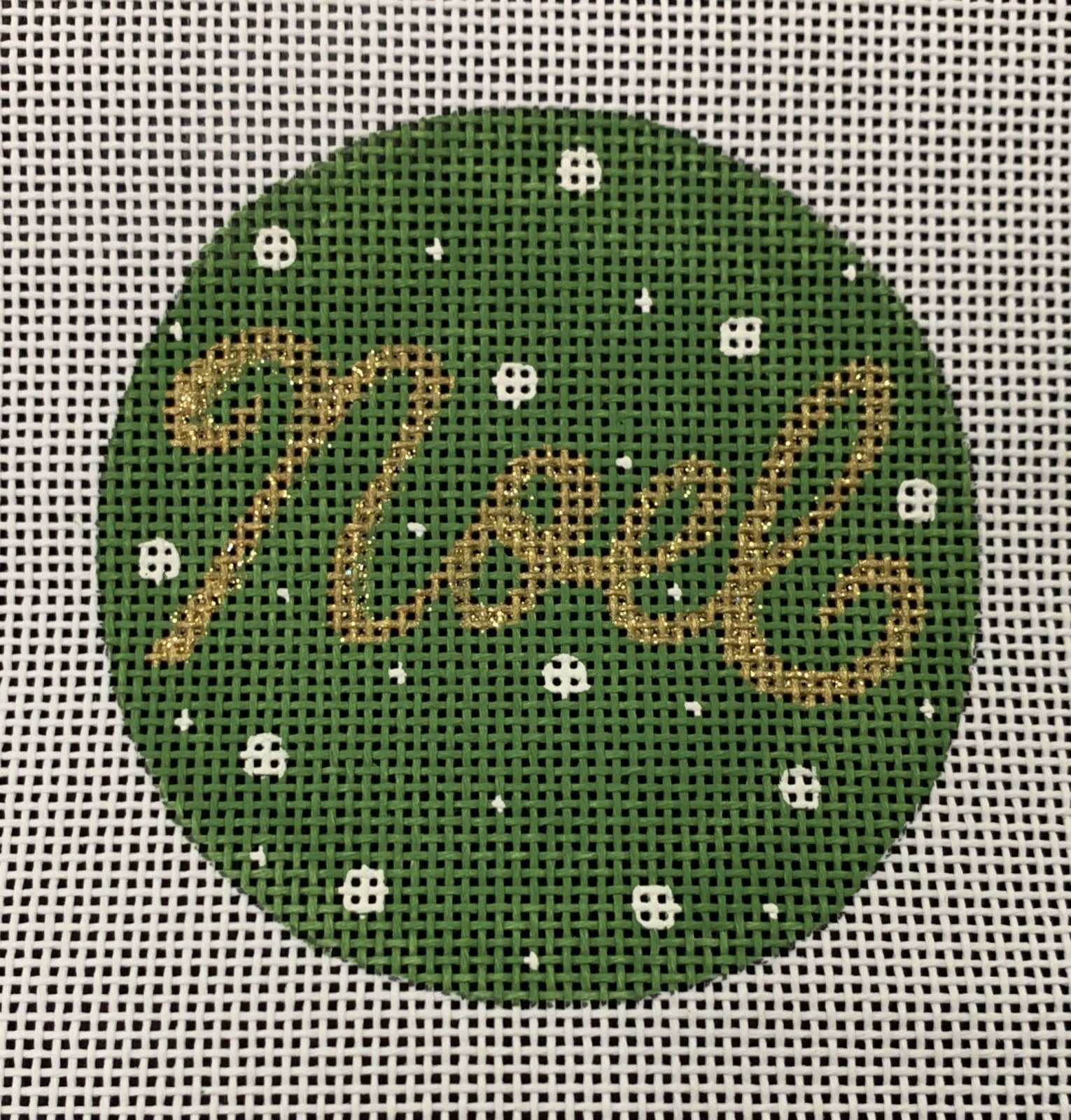 Noel on Green Ornament