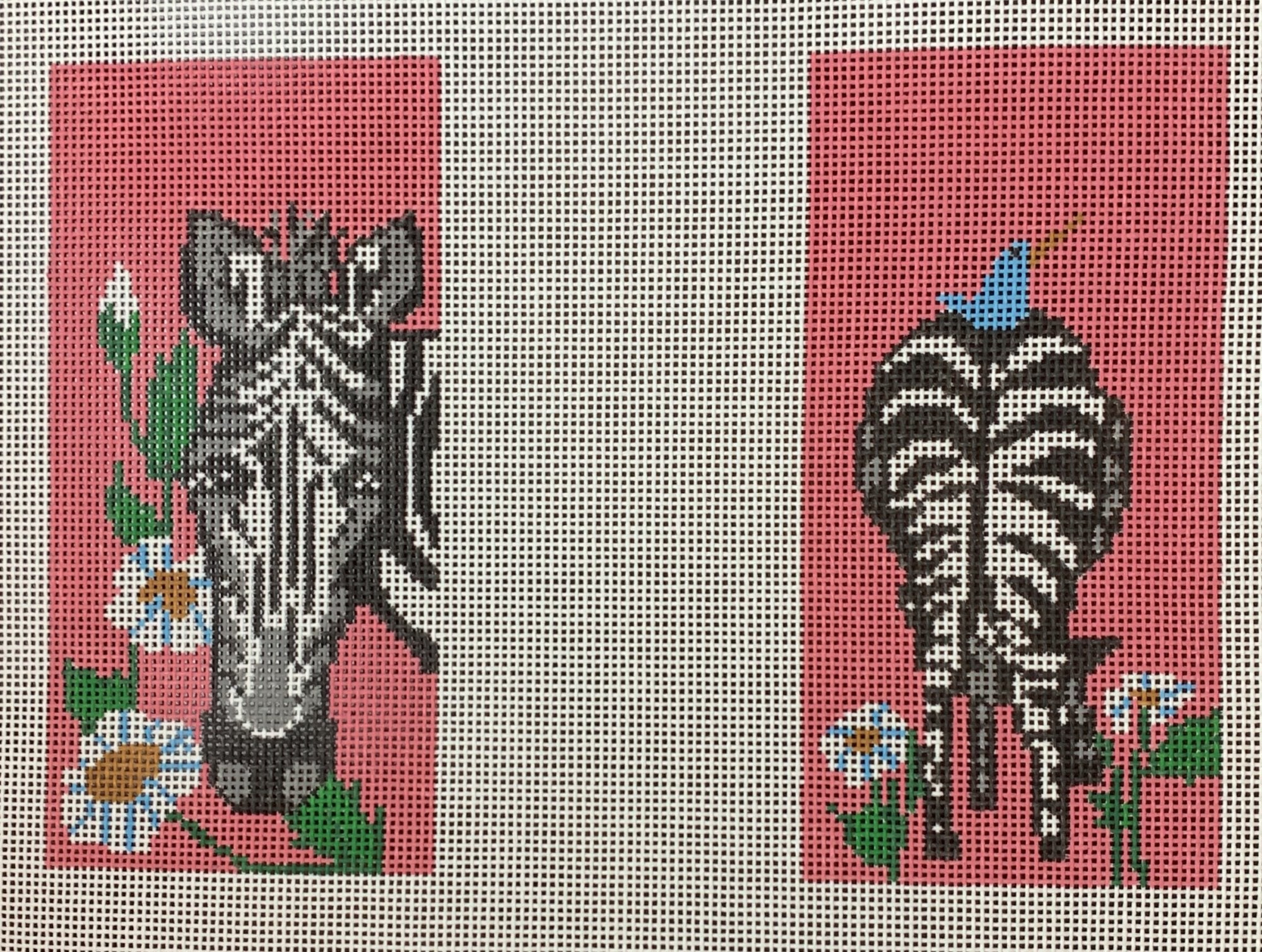 Pink Zebra Double Eyeglass Case