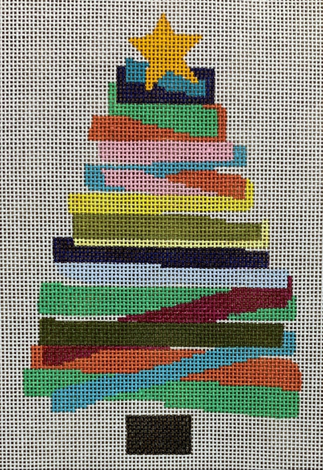 Stacked Multi-Colored Tree 6.5"