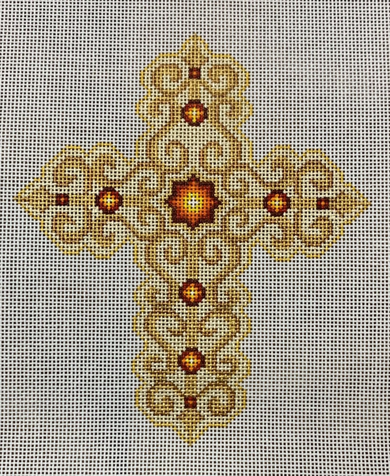 Cross - Gold w/ Red Jewels