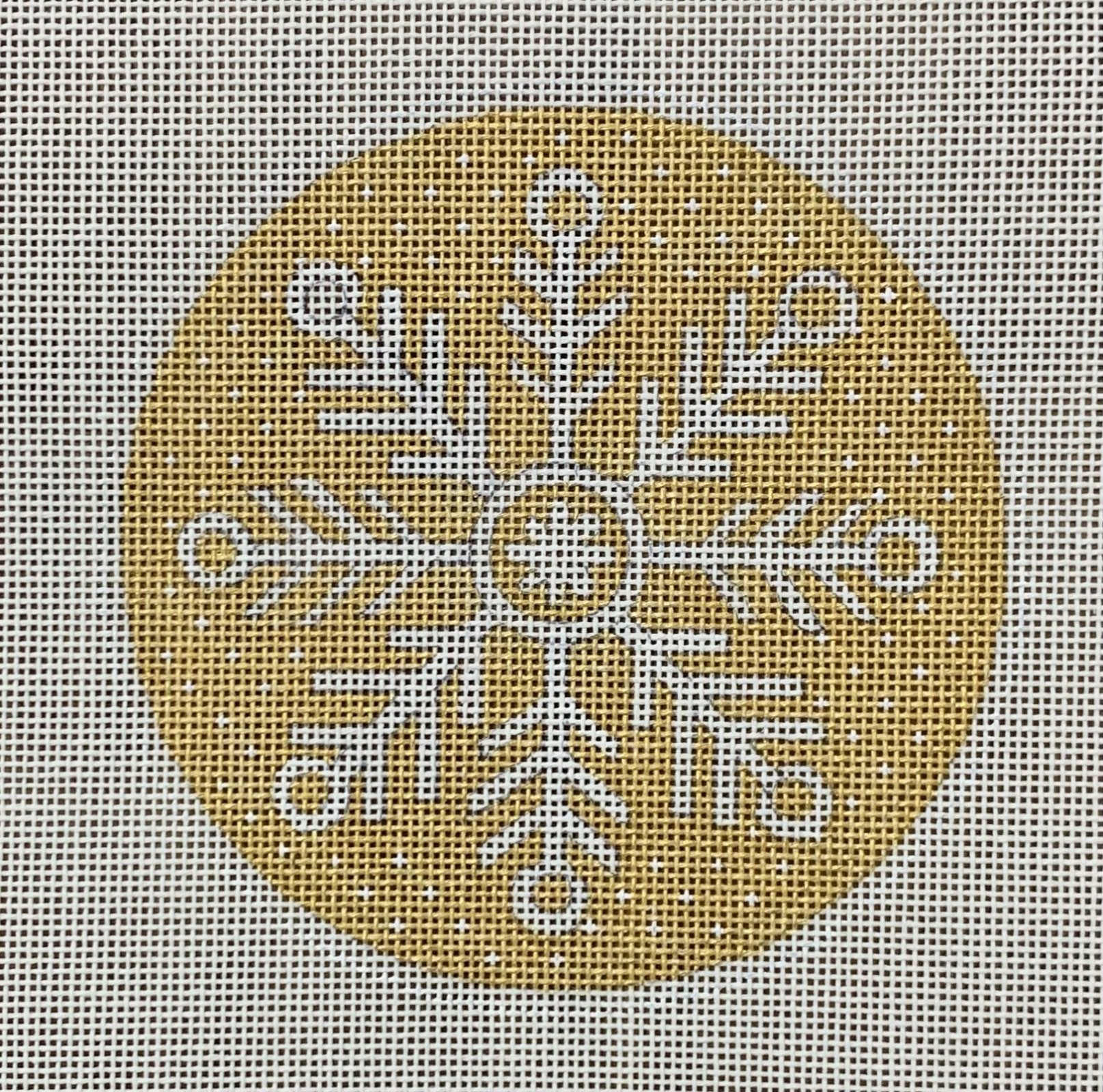 Gold Snowflake Ornament 1