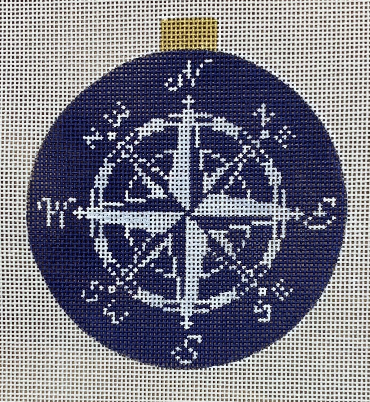 Compass Rose Ornament - Navy