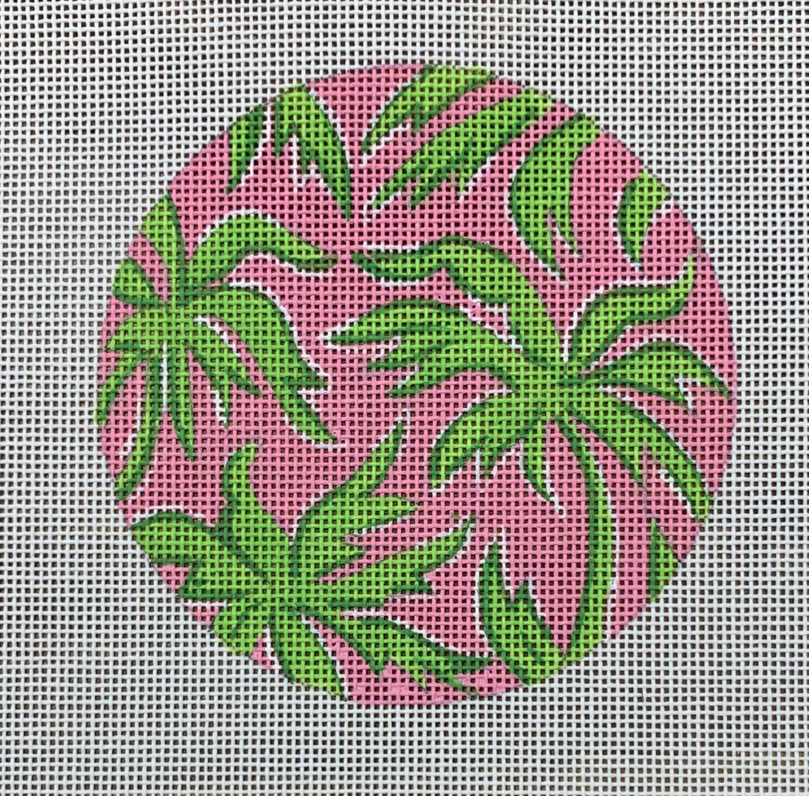 Palm Trees Pink Round Insert