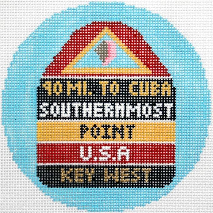 Key West Round Ornament