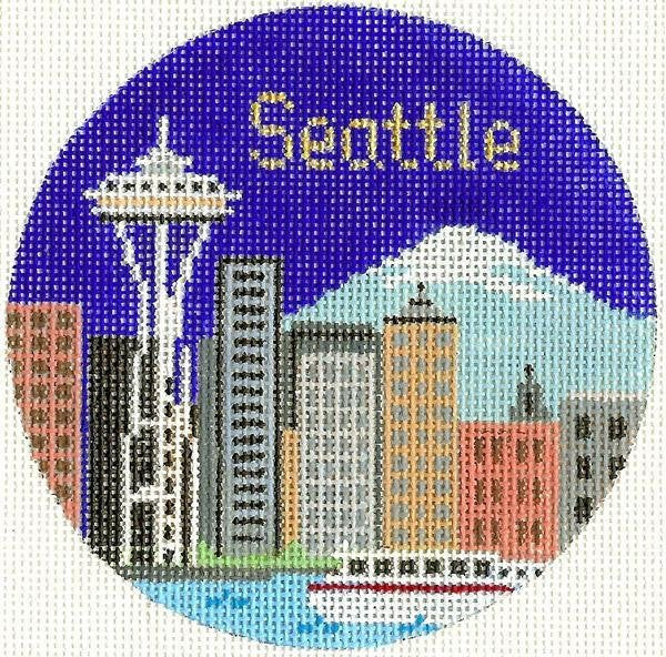 Seattle Round Ornament