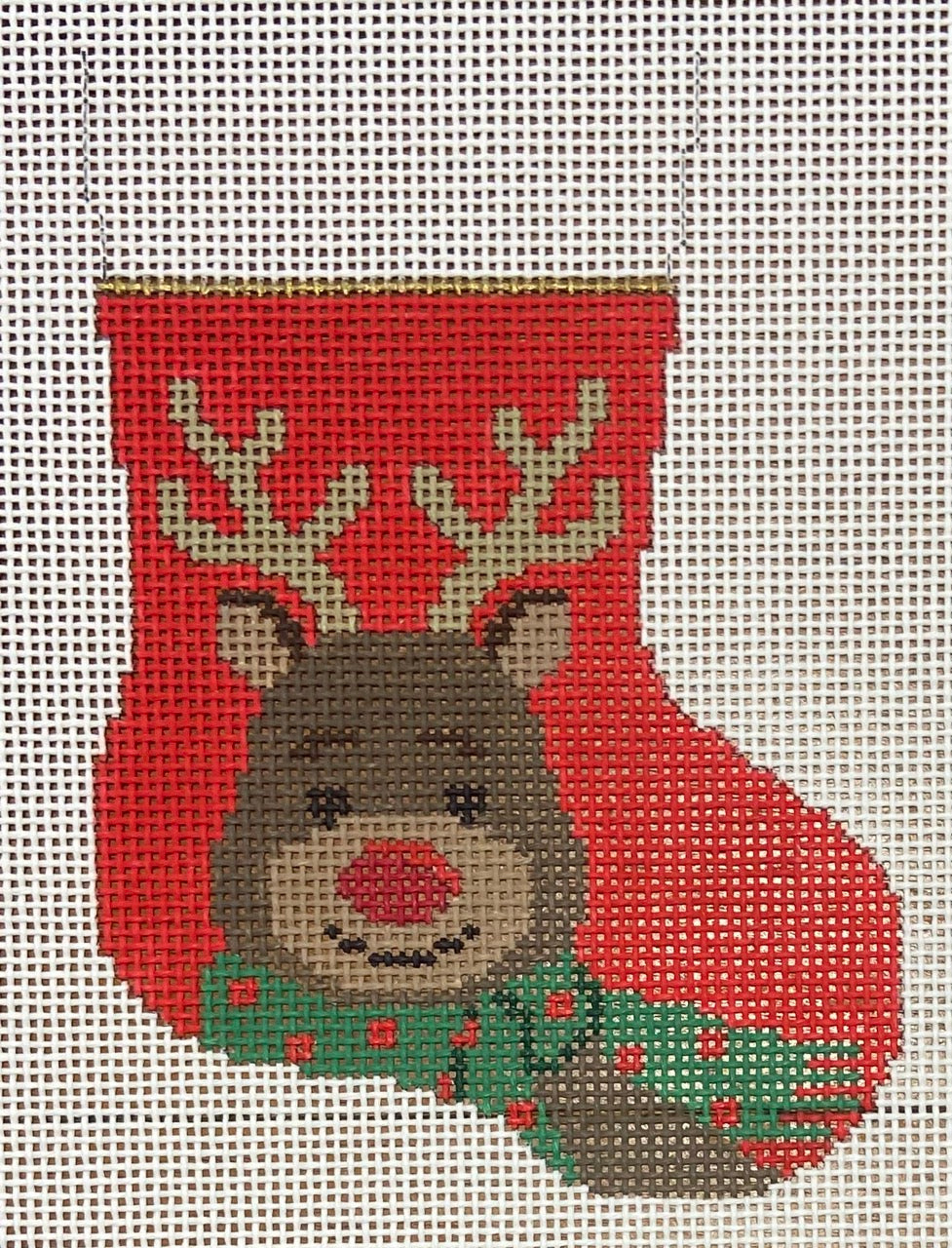 Scarf Reindeer Mini Sock