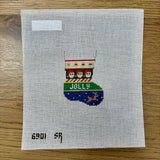 Santa Stripe Stocking Ornament