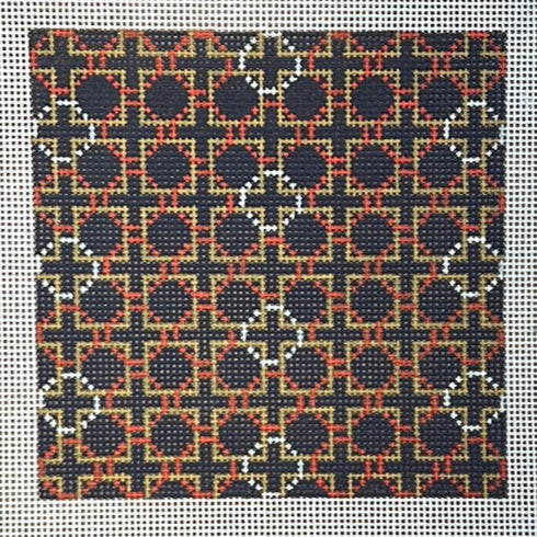 Navy Geometric Square
