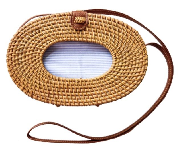 Wicker Bag - Oval Brown