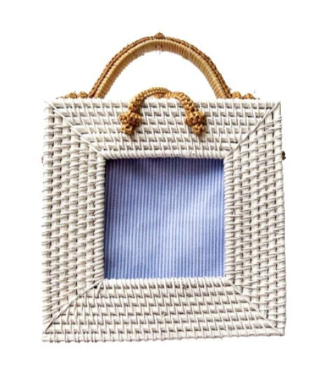 Wicker Bag - Square 4x4 White