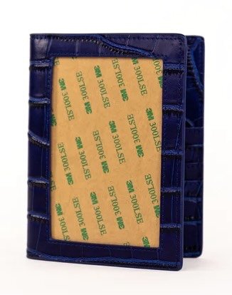 Croc Passport Cover - Blue