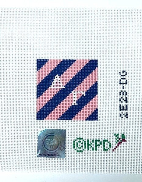 Rep Stripe Square with Letters Delta Gamma