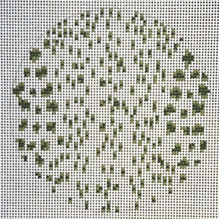 French Dots Round-Green