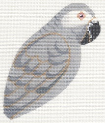 3D Clip-on Bird - African Gray Parrot