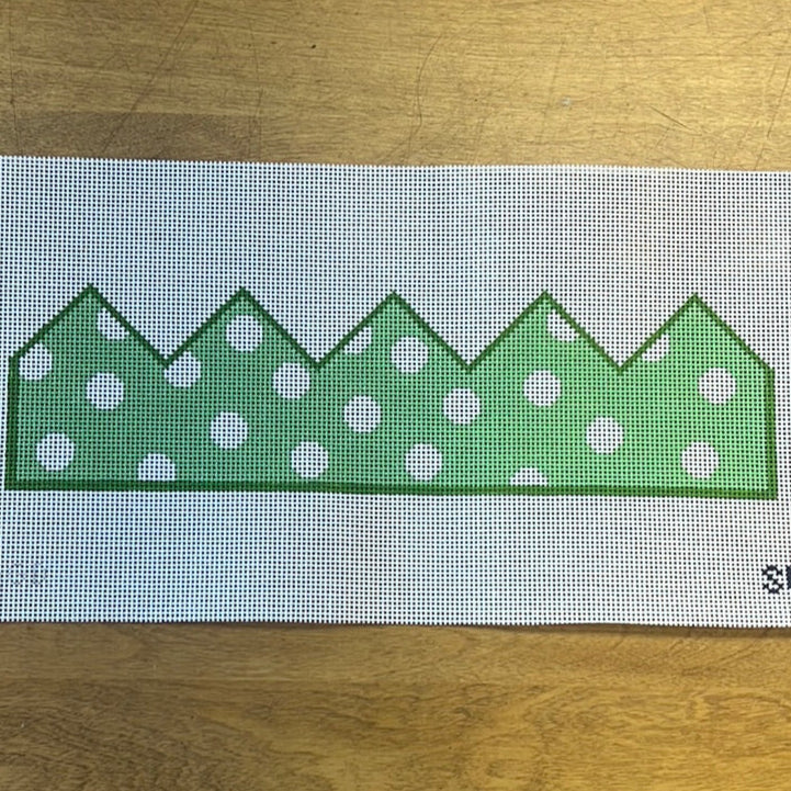 Birthday Crown-Green Dots