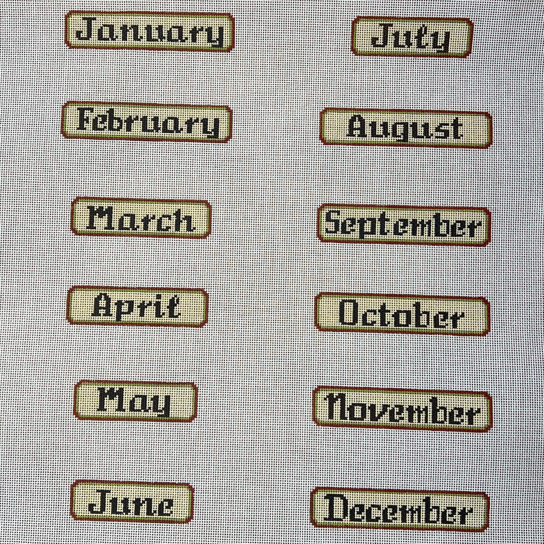 Pink/Green Perpetual Calendar Months