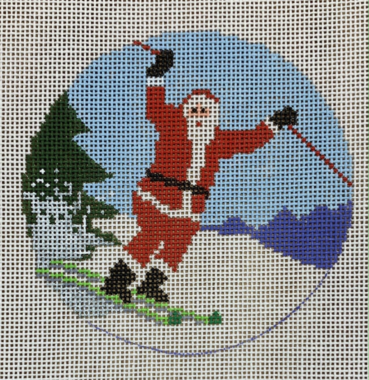 Sporty Santa - Skiing