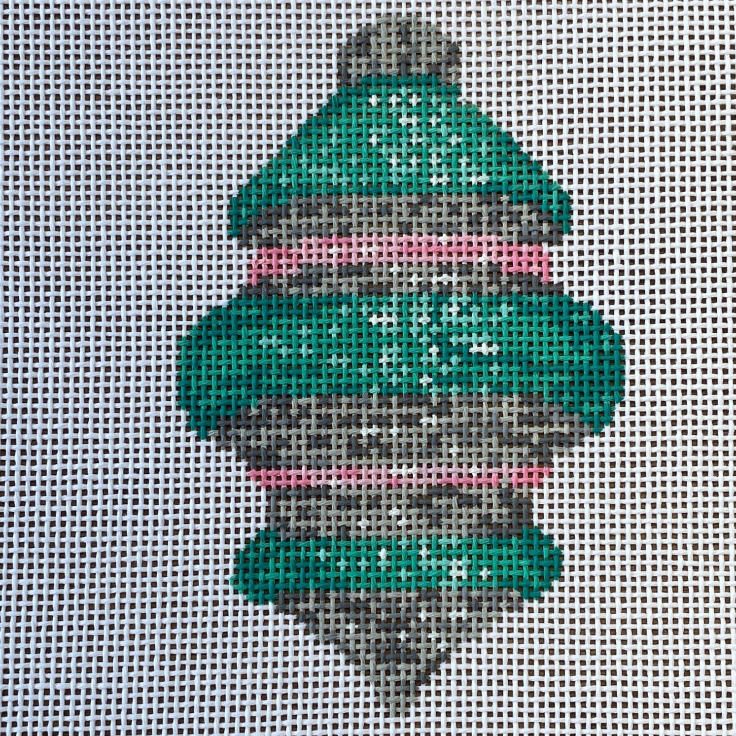 Teal/Silver Shiny Bright Ornament