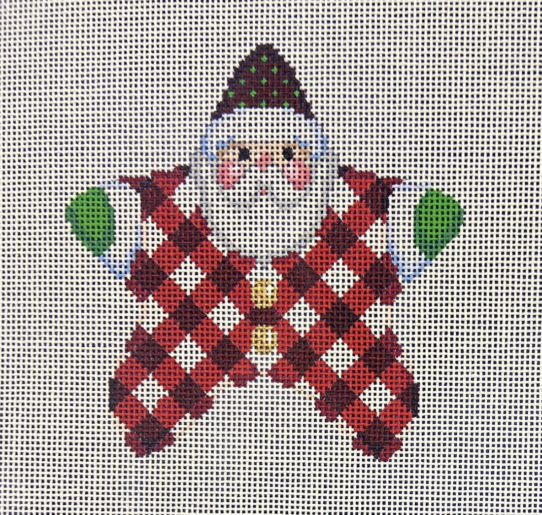 Red Gingham PJ Santa