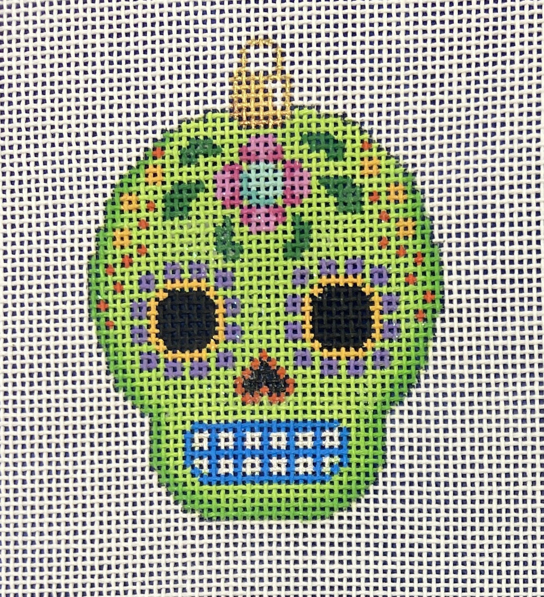 Sugar Skull Ornament/Lime