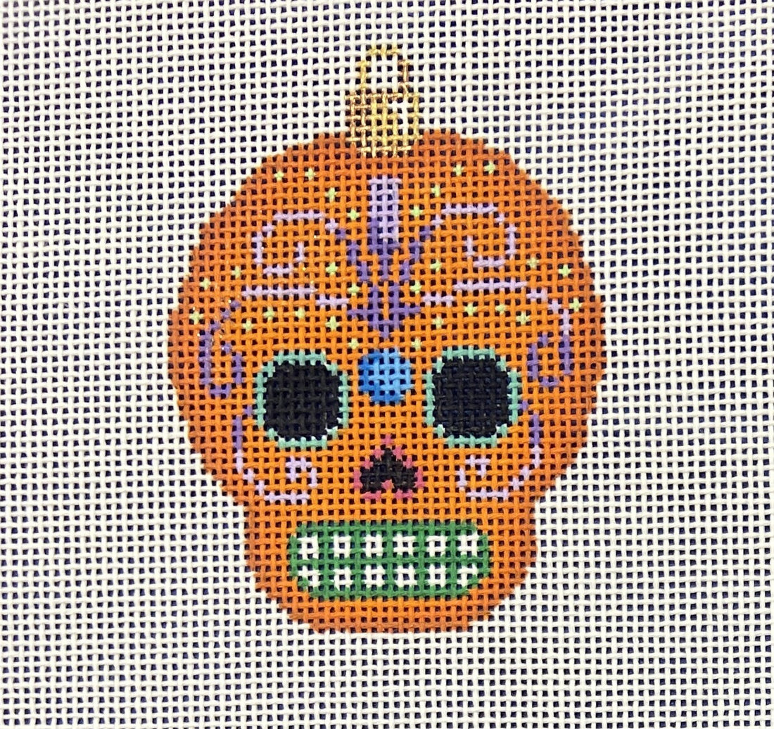 Sugar Skull Ornament/Orange