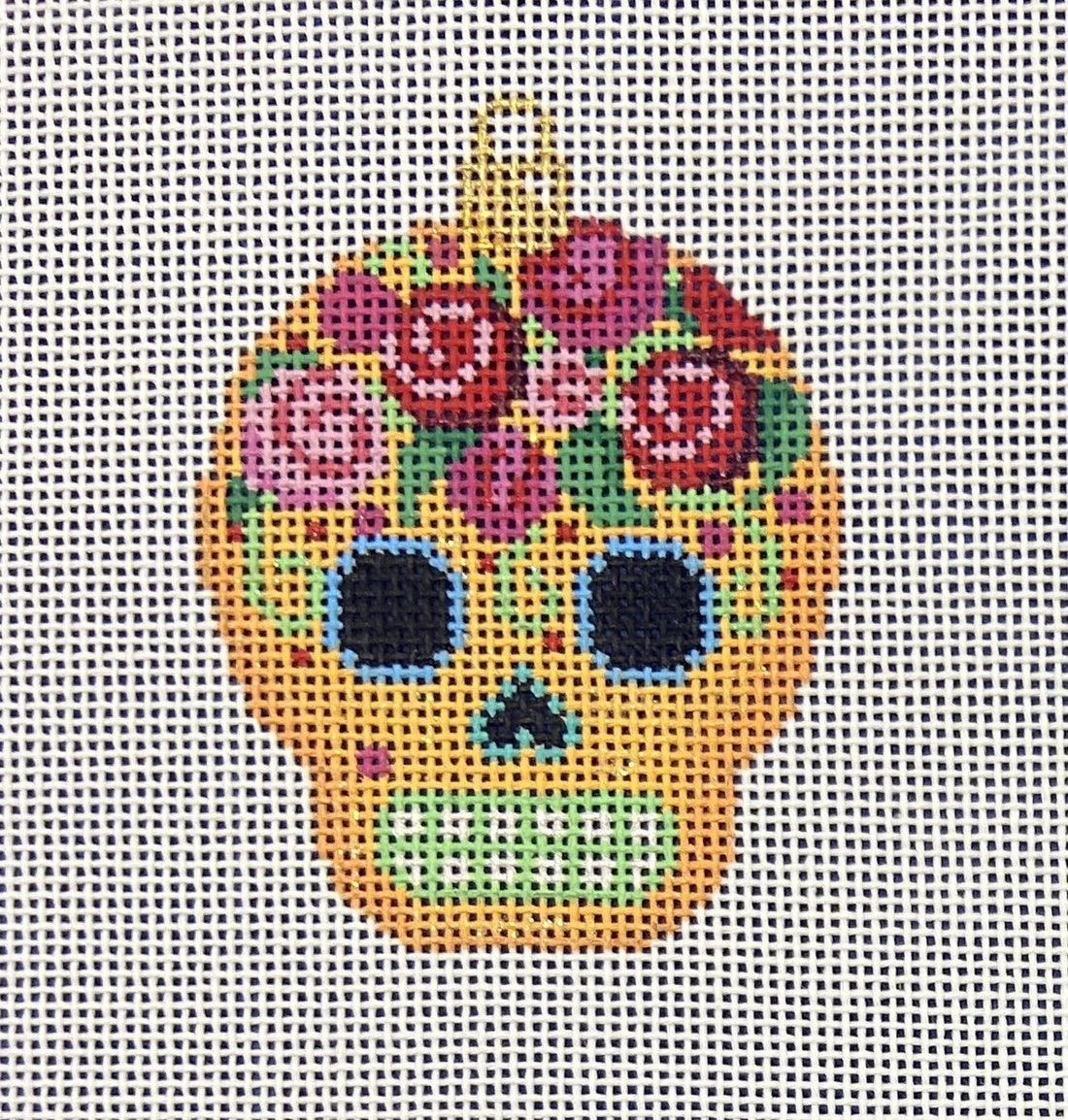 Sugar Skull Ornament/Gold