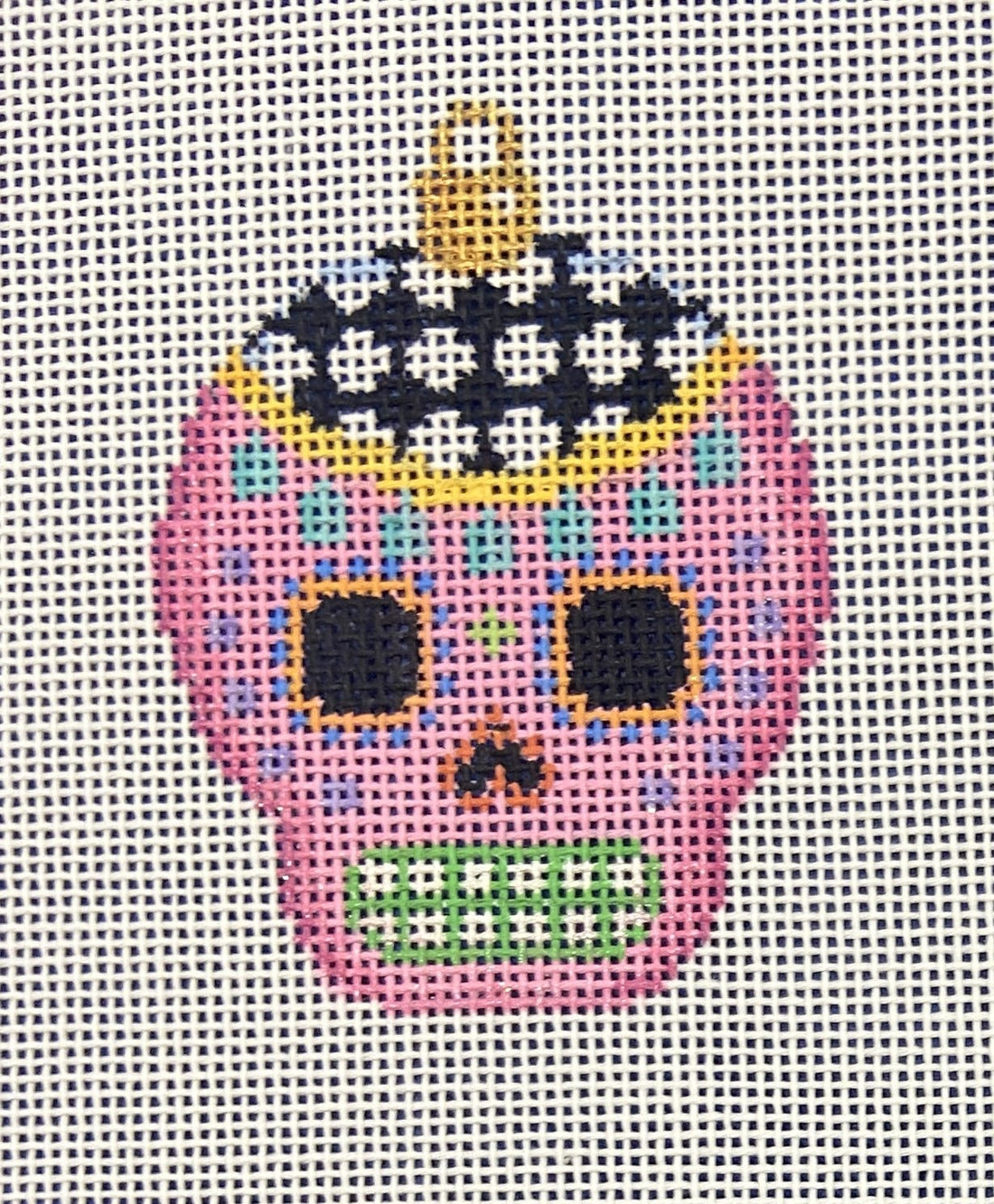 Sugar Skull Ornament/Pink