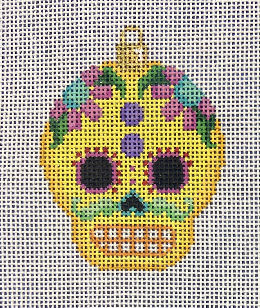 Sugar Skull Ornament/Yellow