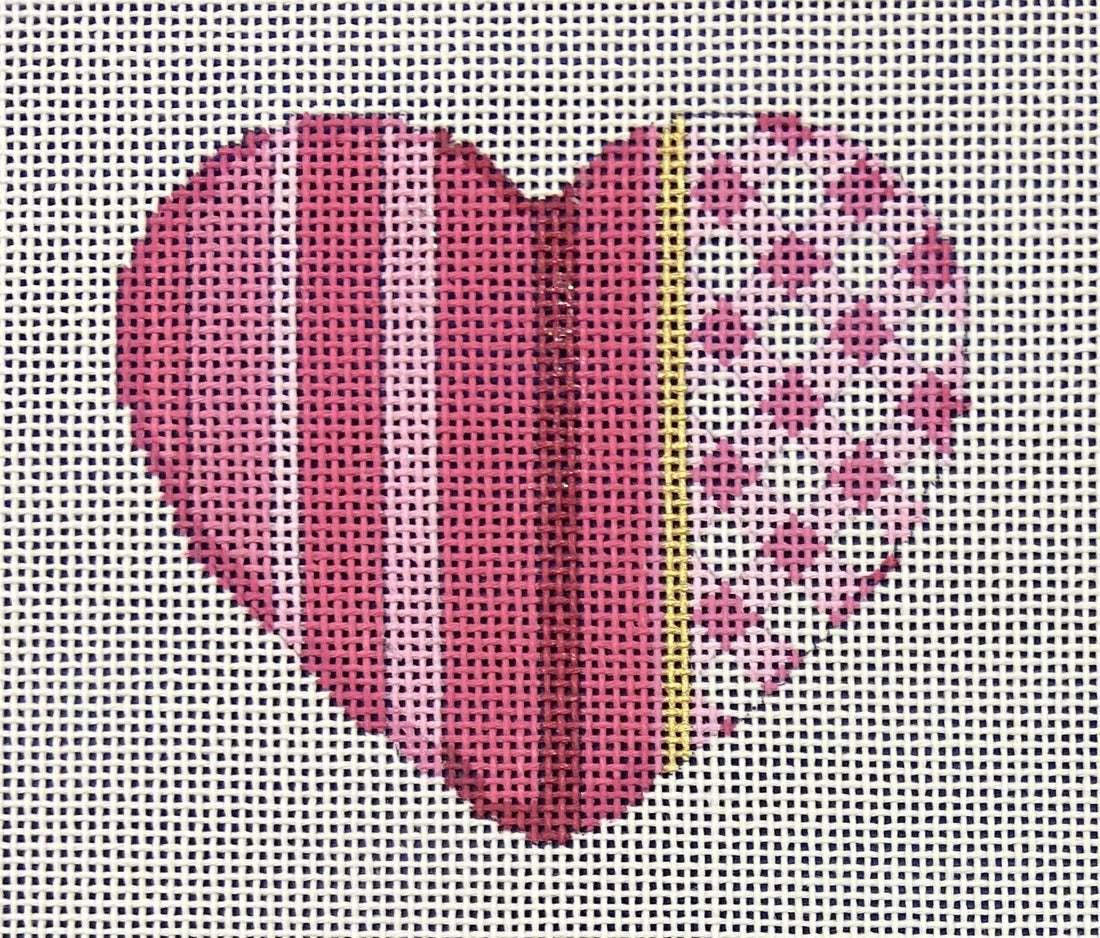 Pink Ombre/Gingham Medium Heart