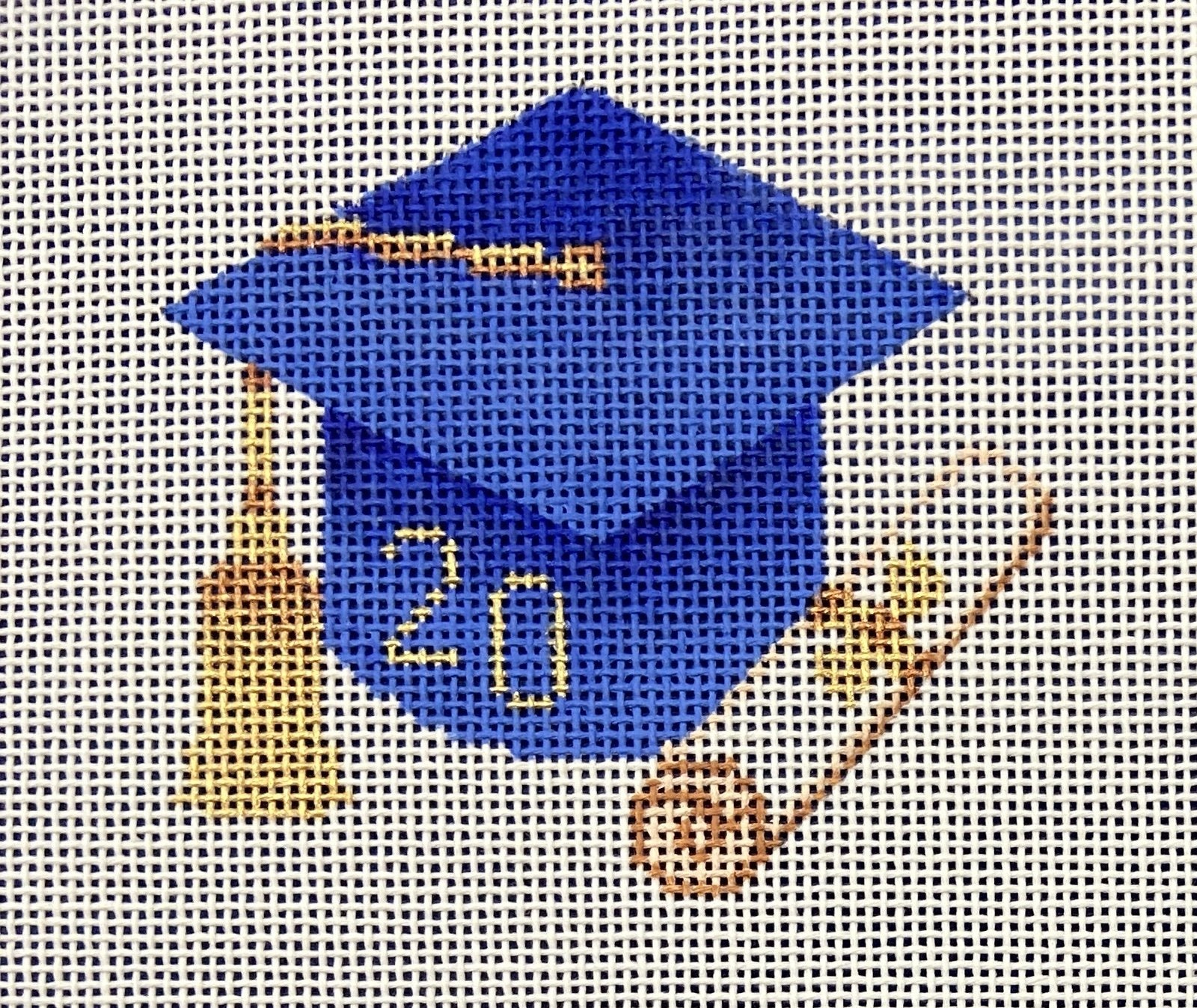 Graduation Cap - Blue with Year