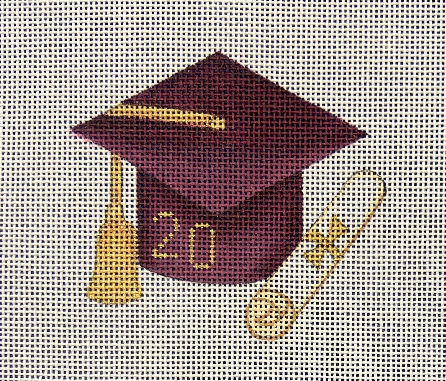 Graduation Cap - Maroon with Year