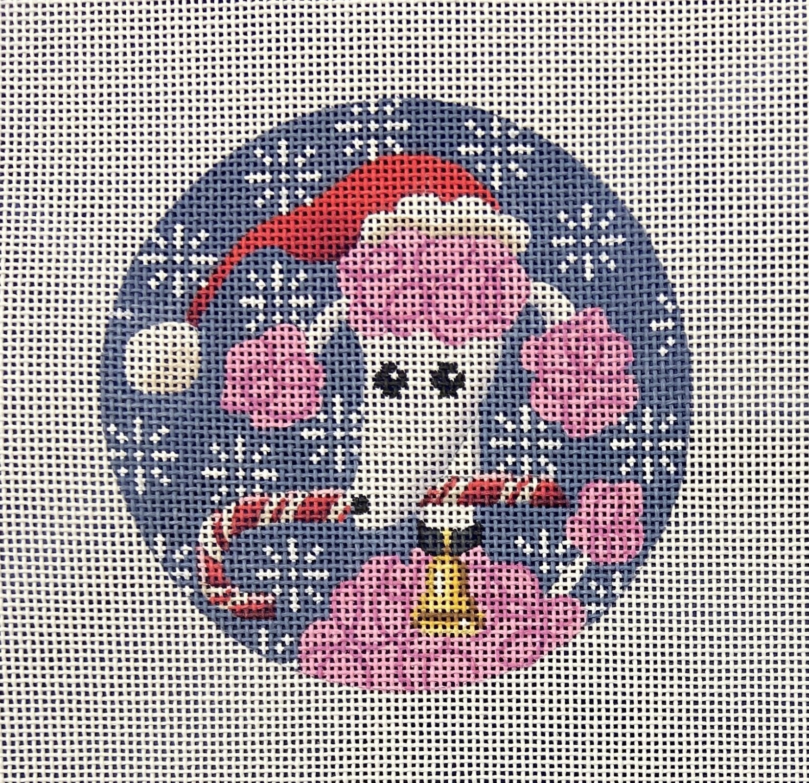 Pink Poodle Xmas Circle