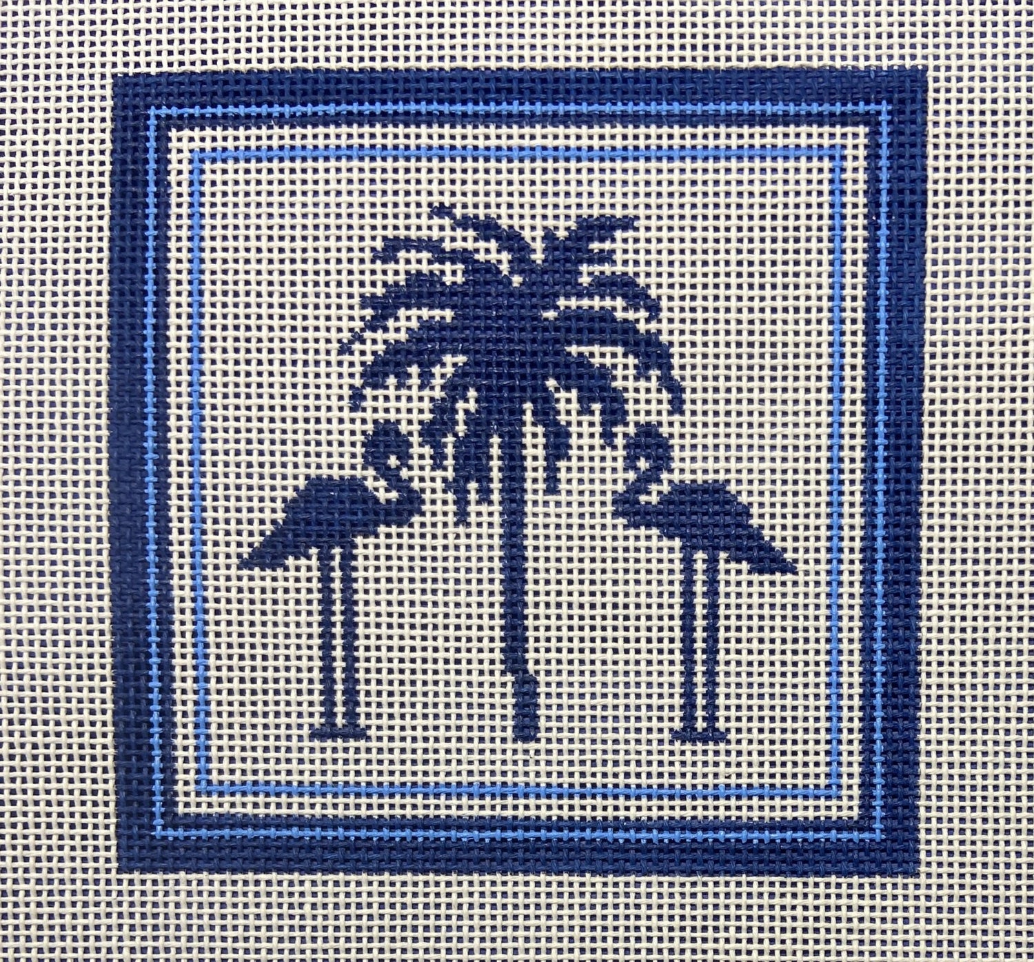 Nautical Coaster - Palm Tree in Blue