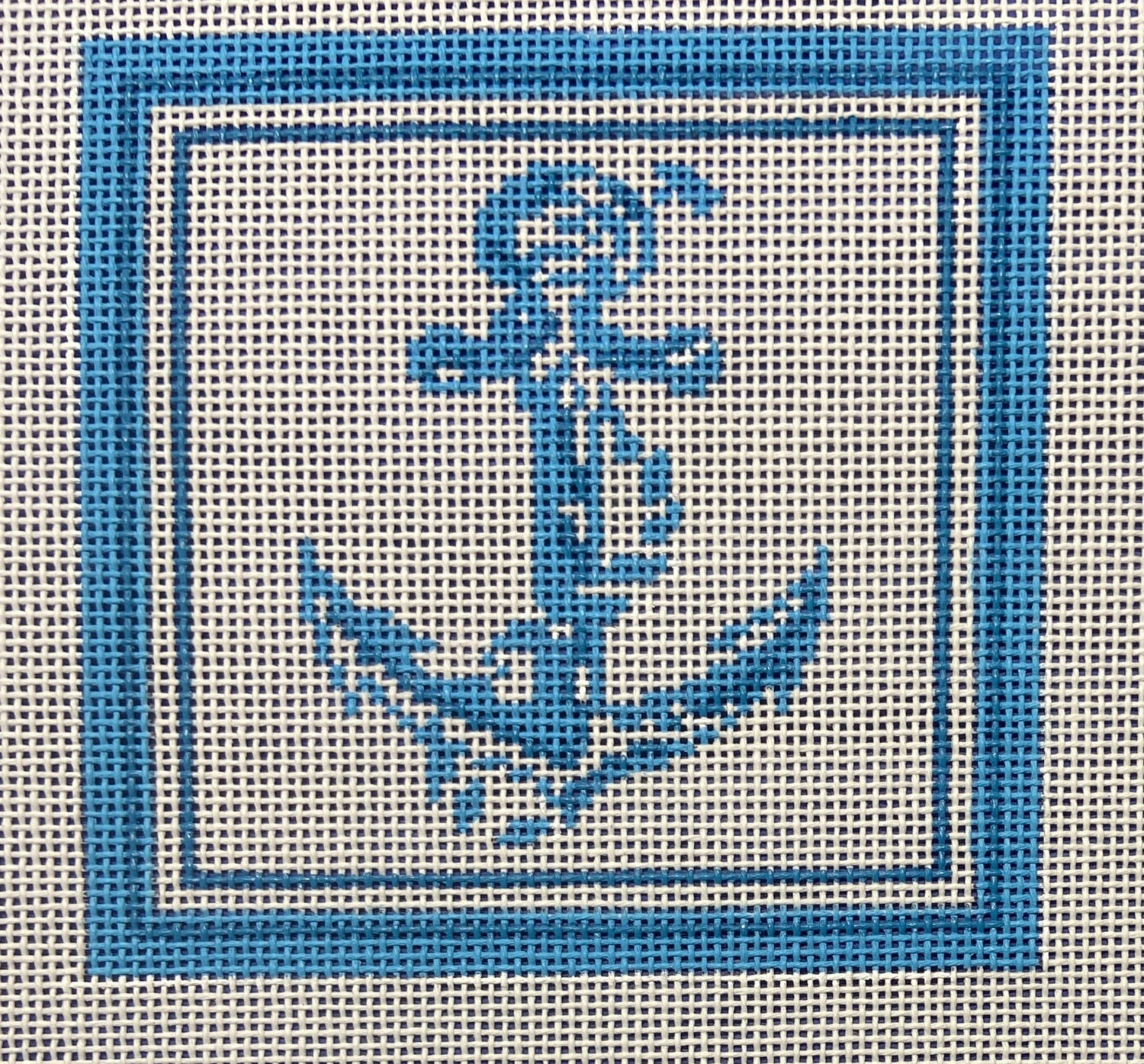 Nautical Coaster - Anchor in Aqua