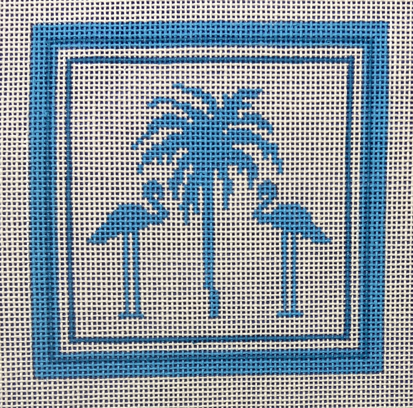 Nautical Coaster - Palm Tree in Aqua