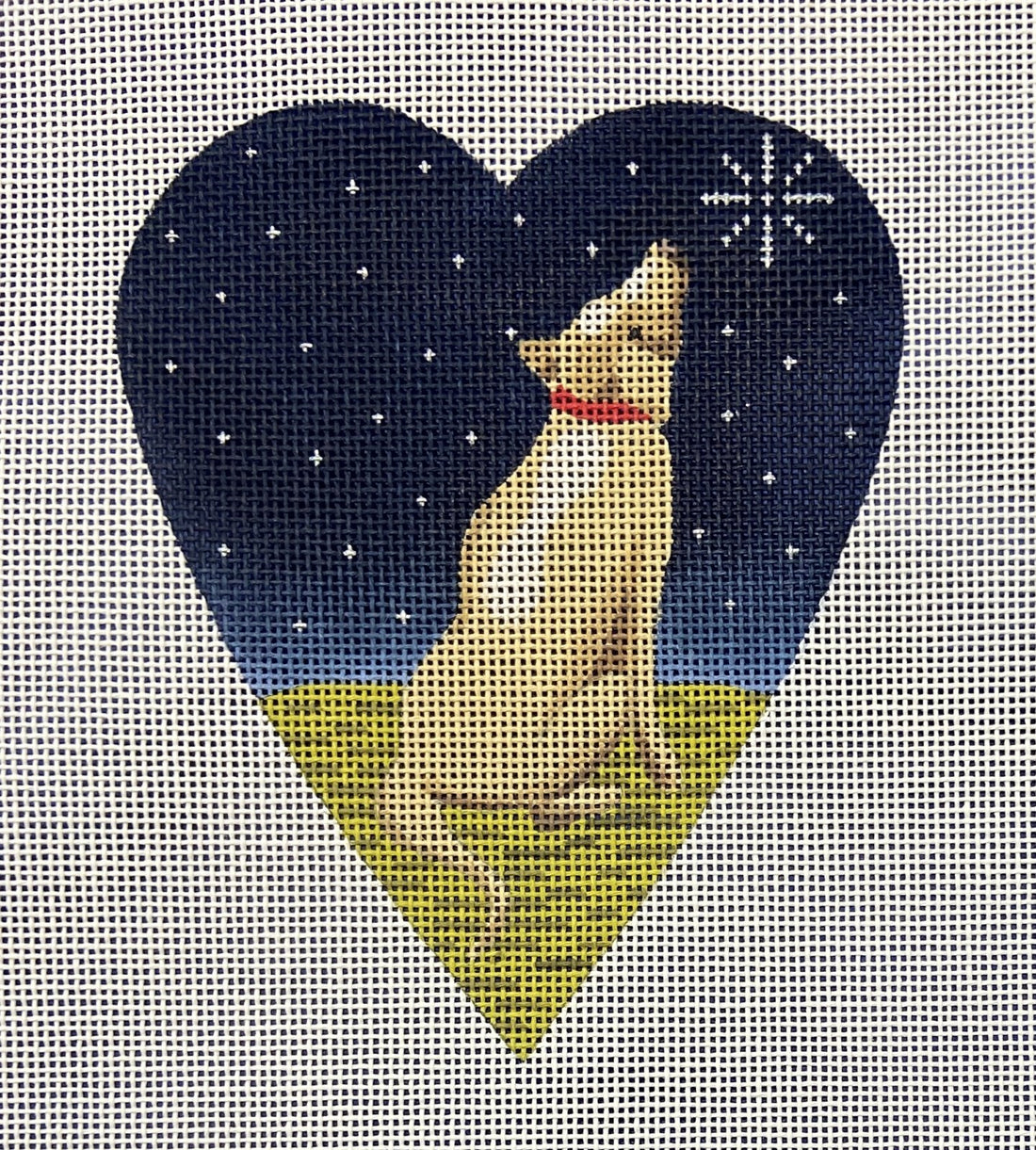 Midnight Golden Labrador Heart