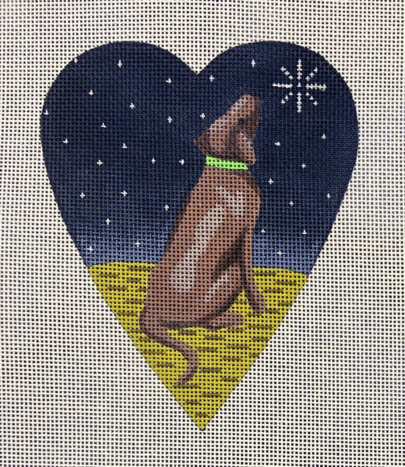 Midnight Chocolate Labrador Heart