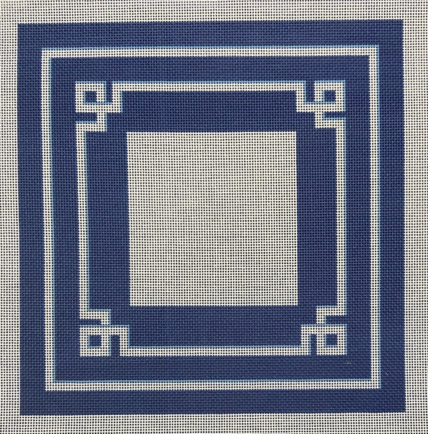 Blue Greek Key Pillow