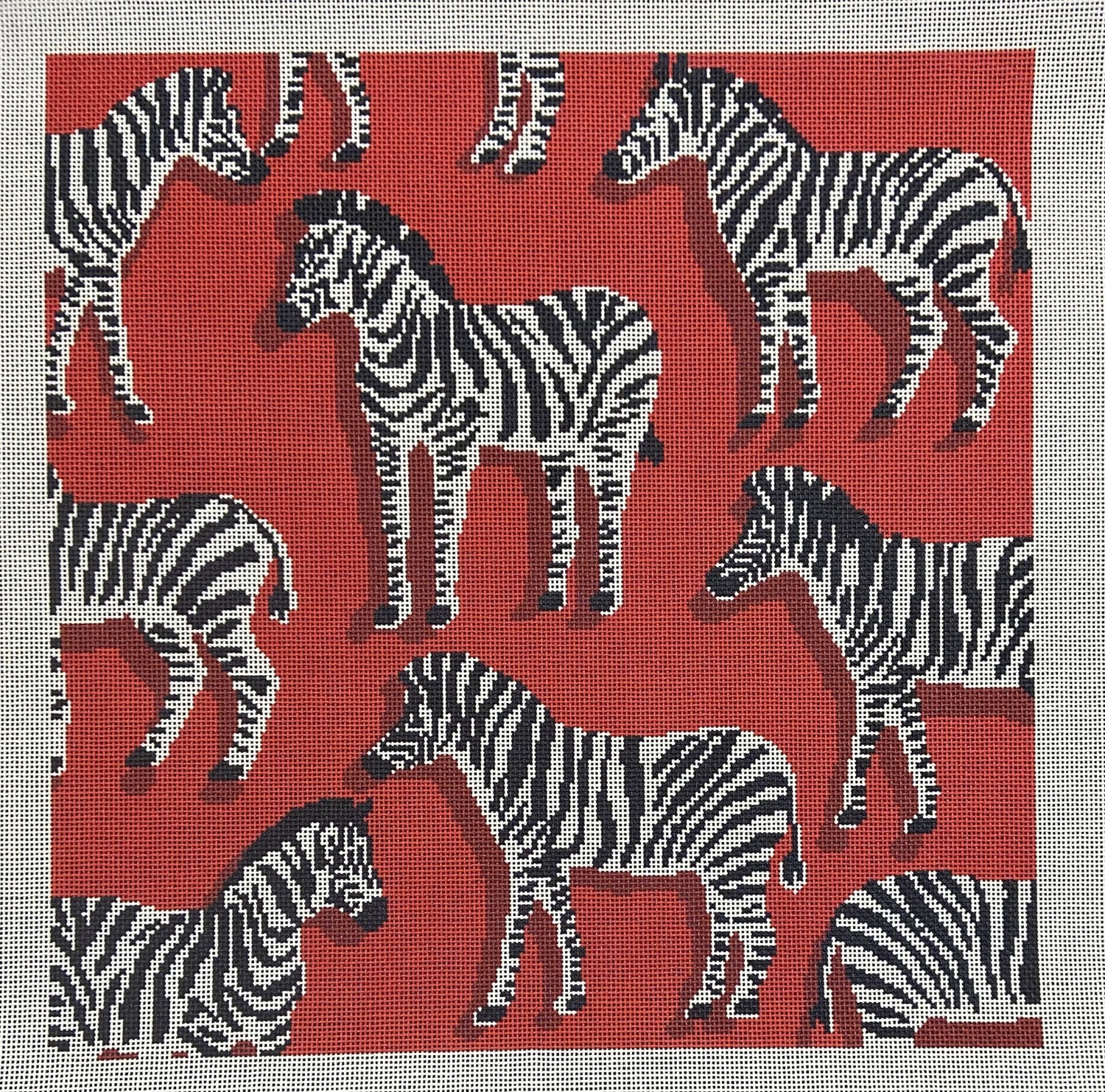 Zebra Pillow Red