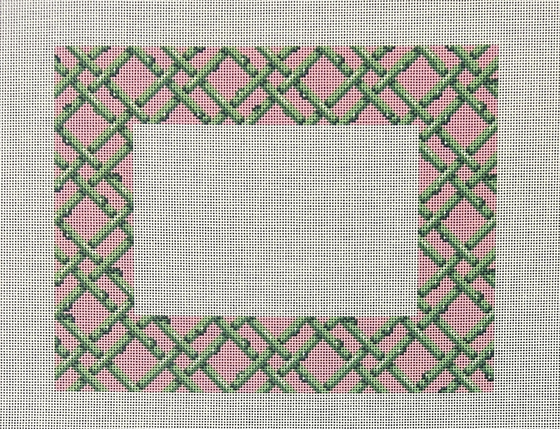 Woven Bamboo Frame Pink/Green