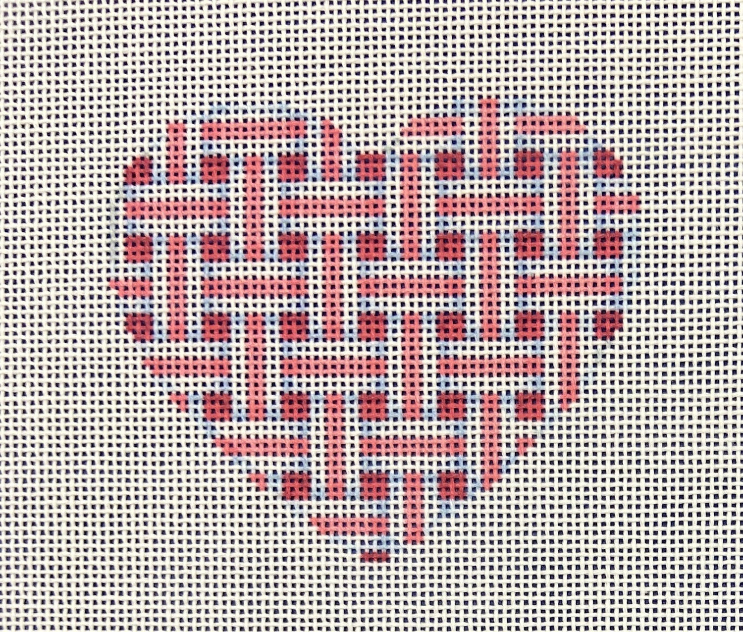 Woven Ribbon Medium Heart/Rose