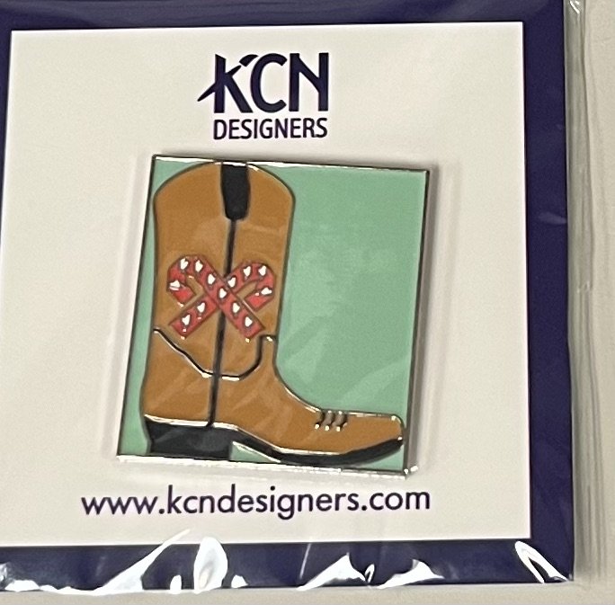 Needle Minder - Candy Cane Cowboy Boot