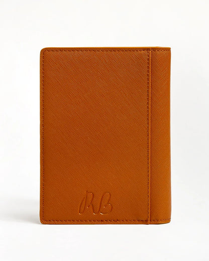 Self-Finishing Passport Cover - Cognac