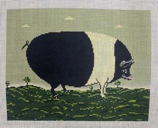 BLACK AND WHITE PIG