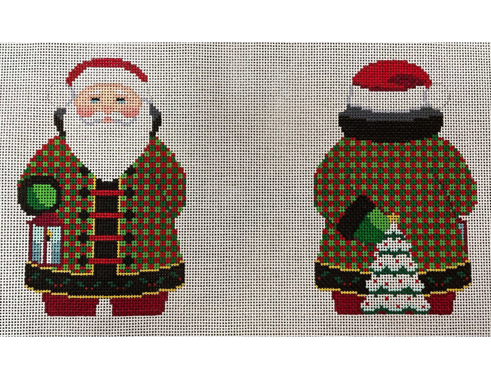 Checker Coat Santa
