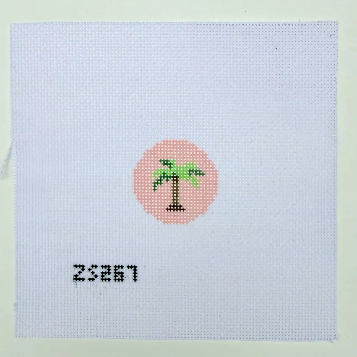Palm Tree Key Fob Printed Canvas