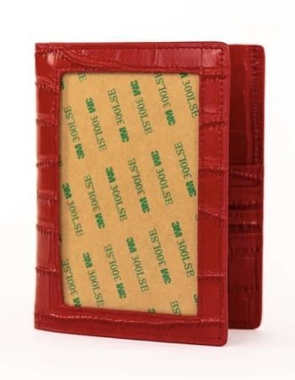Croc Passport Cover - Red